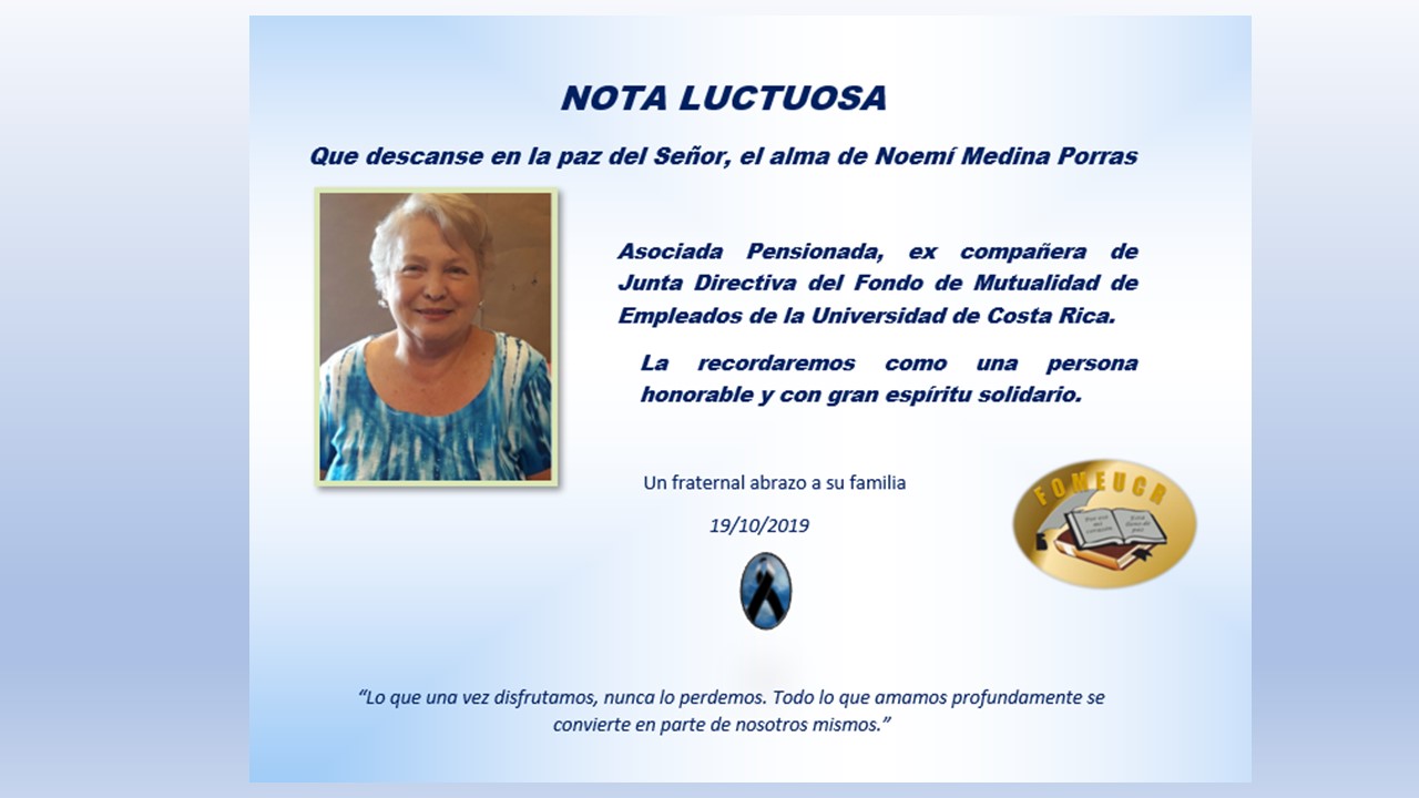 NOTA LUCTUOSA