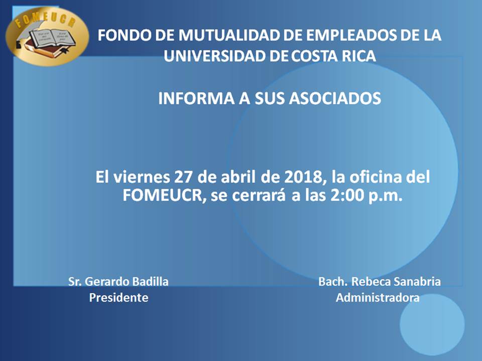 Comunicado FOMEUCR
